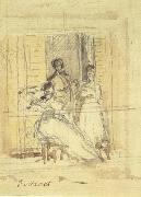 Edouard Manet Etude Pour 'Le balcon' (mk40) Spain oil painting artist